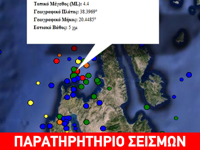Σεισμός 4,4R δυτικά του Φισκάρδου
